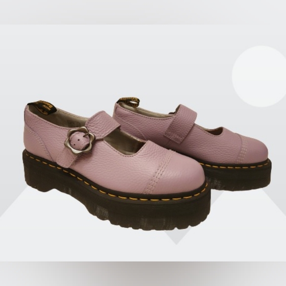 Dr Martens Purple Addina Flower Oxford Plataform Size 10 Purple NWOB - Picture 5 of 14